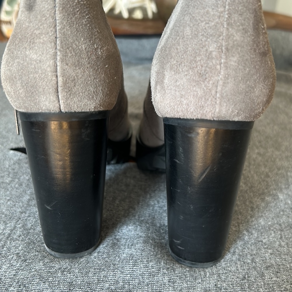 Pre-loved AllSAINTS, Ana Suede blocked heel Ankle booties - Picture 8 of 9